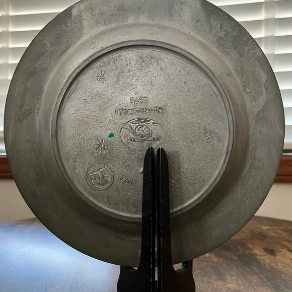 1975 Canton Ohio -Wilton Columbia PA The Great American Revolution pewter plate - Picture 8 of 9
